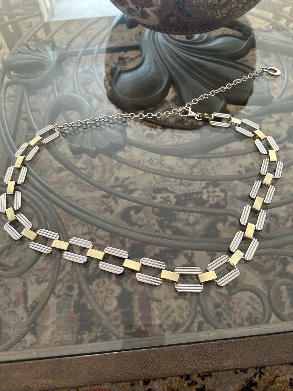 Adjustable Gold & Silver Chain Belt  (adjusts to waists from 30 to 44 inches)